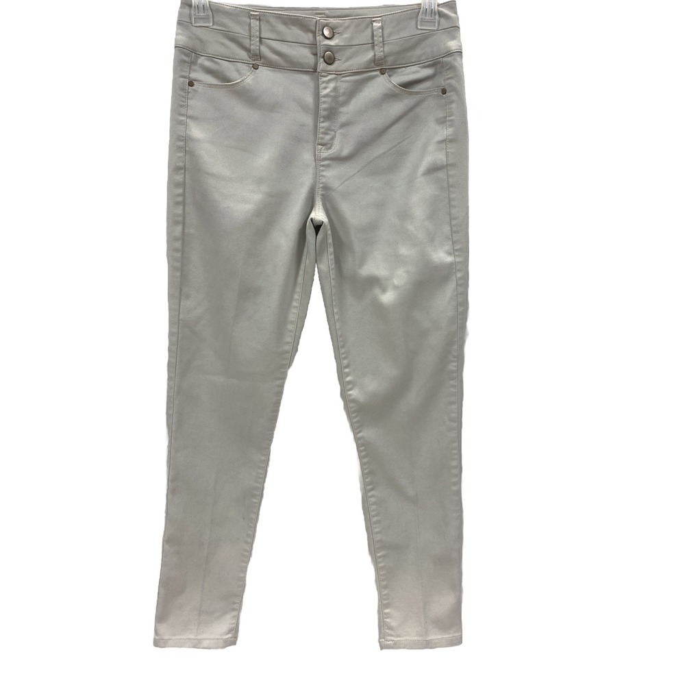 Sapphire Ink Women's Pants Size 11 Straight Leg Stretch Pockets High Rise Khaki
